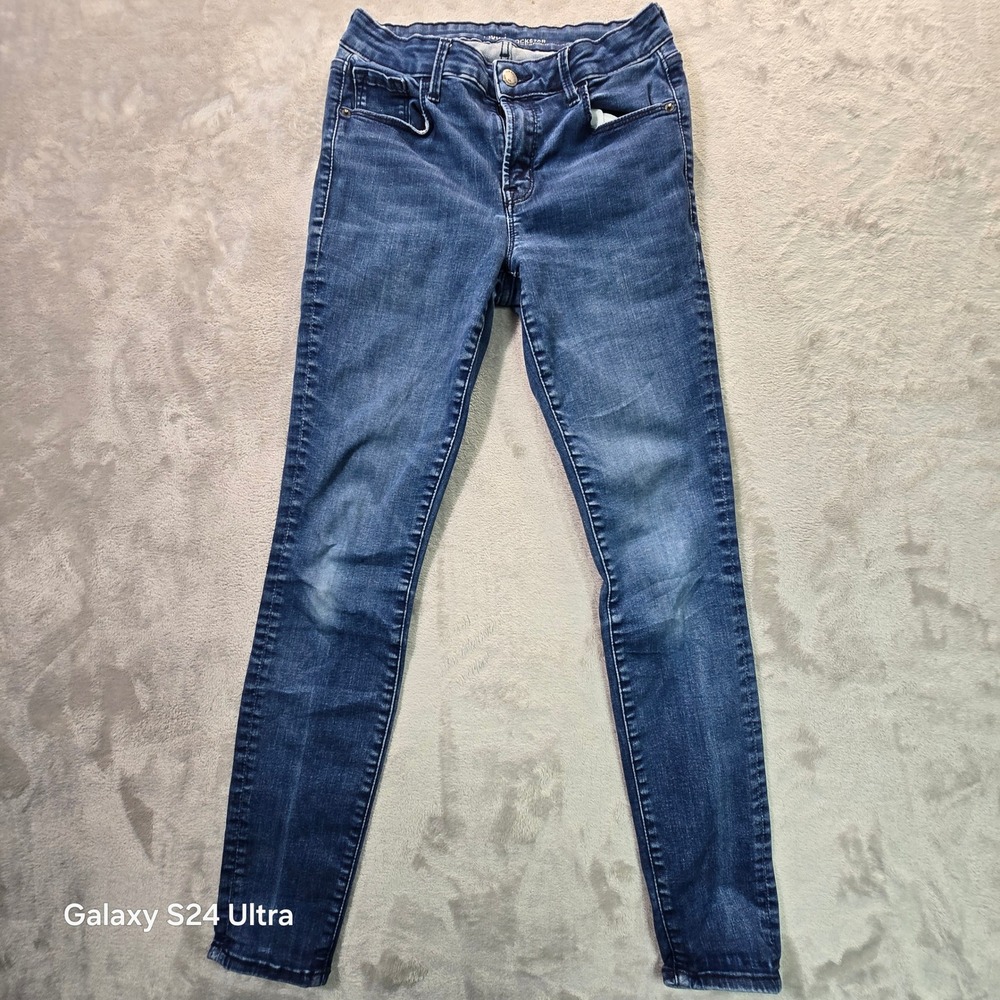 Old Navy Rockstar Built-In Sculpt Skinny Jeans Medium Wash Blue Denim 6 Regular